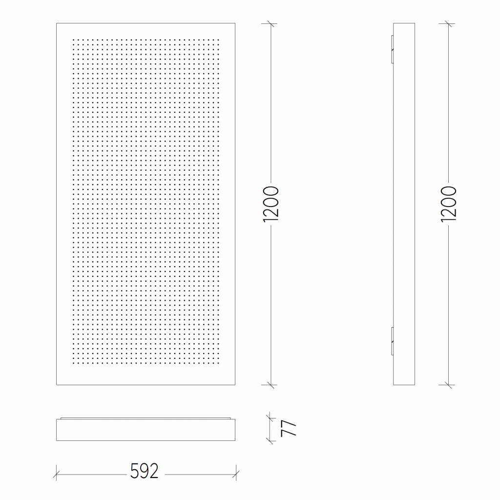 AC PERFORATED 120 Dimensions
