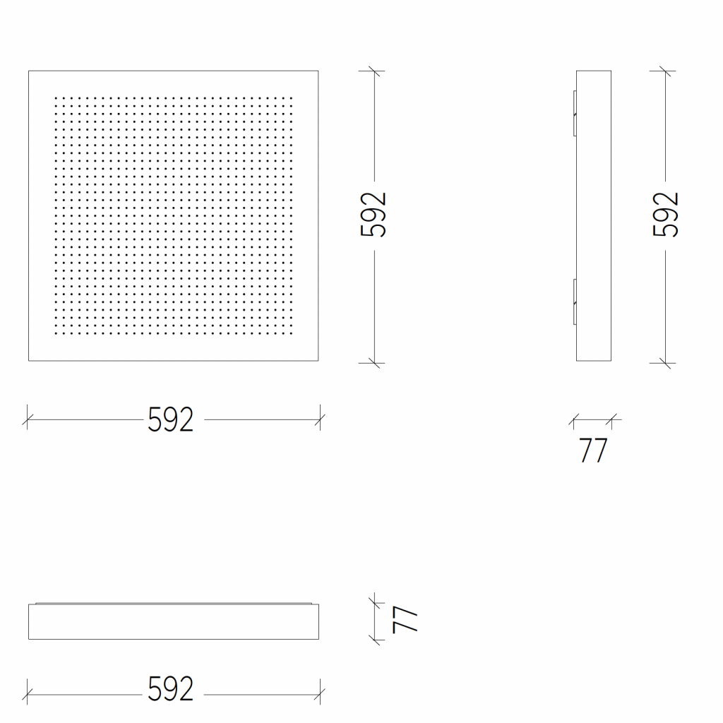 AC PERFORATED 60 Dimensions